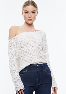 alice + olivia LEXIE OFF THE SHOULDER PULLOVER