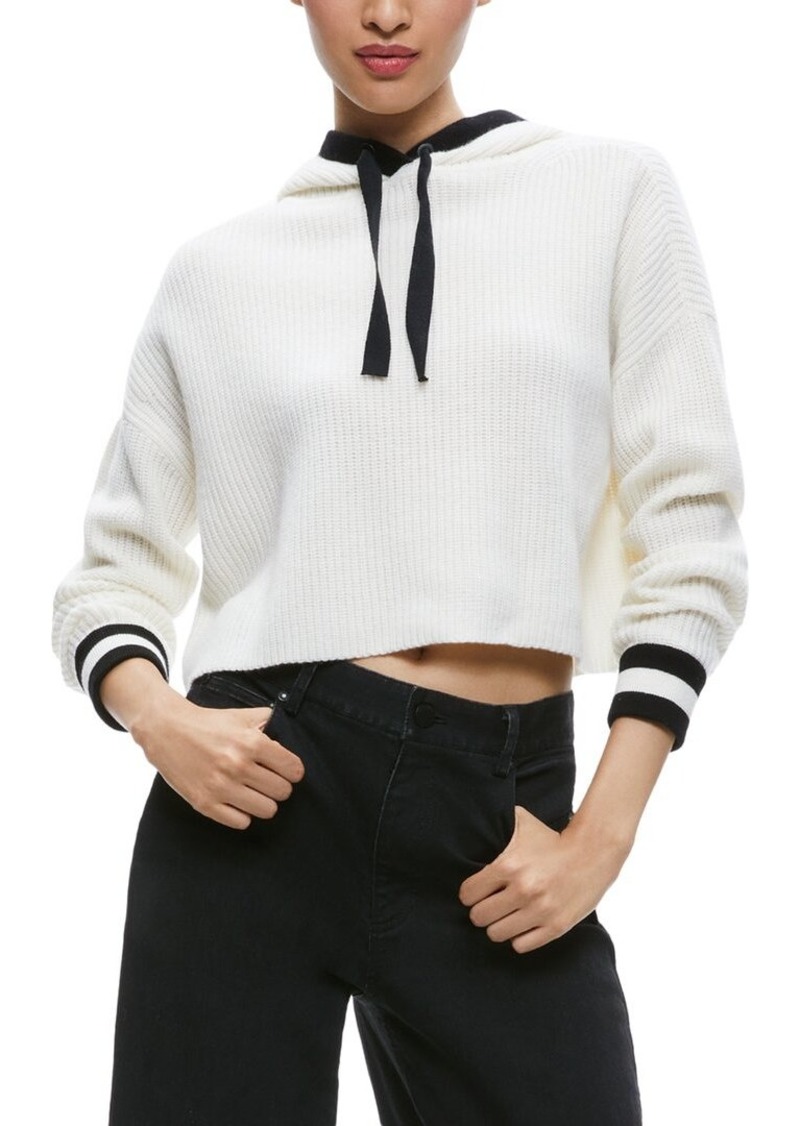 alice + olivia Lumi Wide Cords Wool & Cashmere-Blend Hoodie