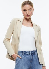 alice + olivia MACEY CHINO FITTED NOTCH COLLAR BLAZER