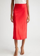 Alice + Olivia Maeve Satin Midi Skirt