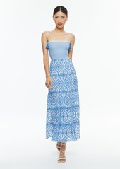 alice + olivia MARNA TIERED MIDI TIE STRAP DRESS