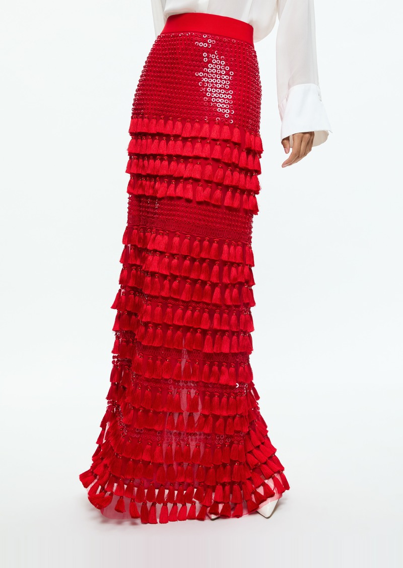 alice + olivia MERRILL EMBELLISHED MAXI GOWN SKIRT