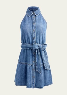 Alice + Olivia Miranda Sleeveless Denim Mini Dress