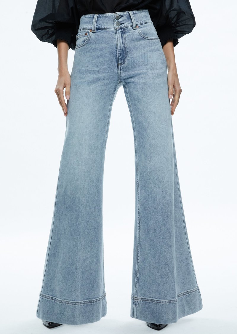 alice + olivia MISSA HIGH RISE WIDE LEG JEAN