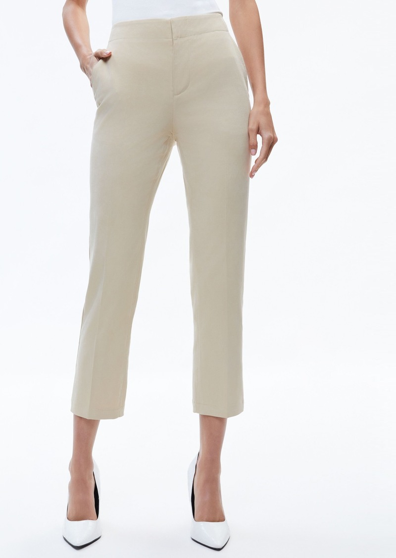 alice + olivia NICKY CHINO WAISTBAND SLIM ANKLE PANT