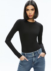 alice + olivia OLEA ROUND NECK BODYSUIT