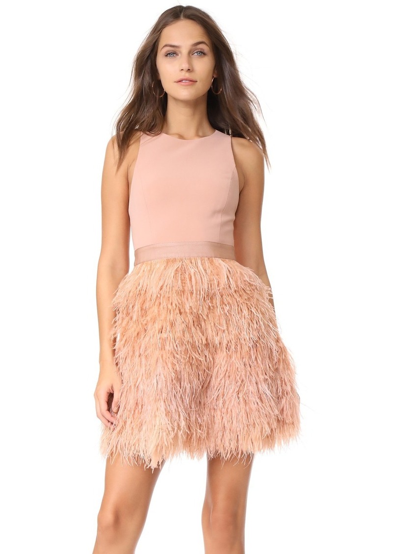 alice olivia feather skirt