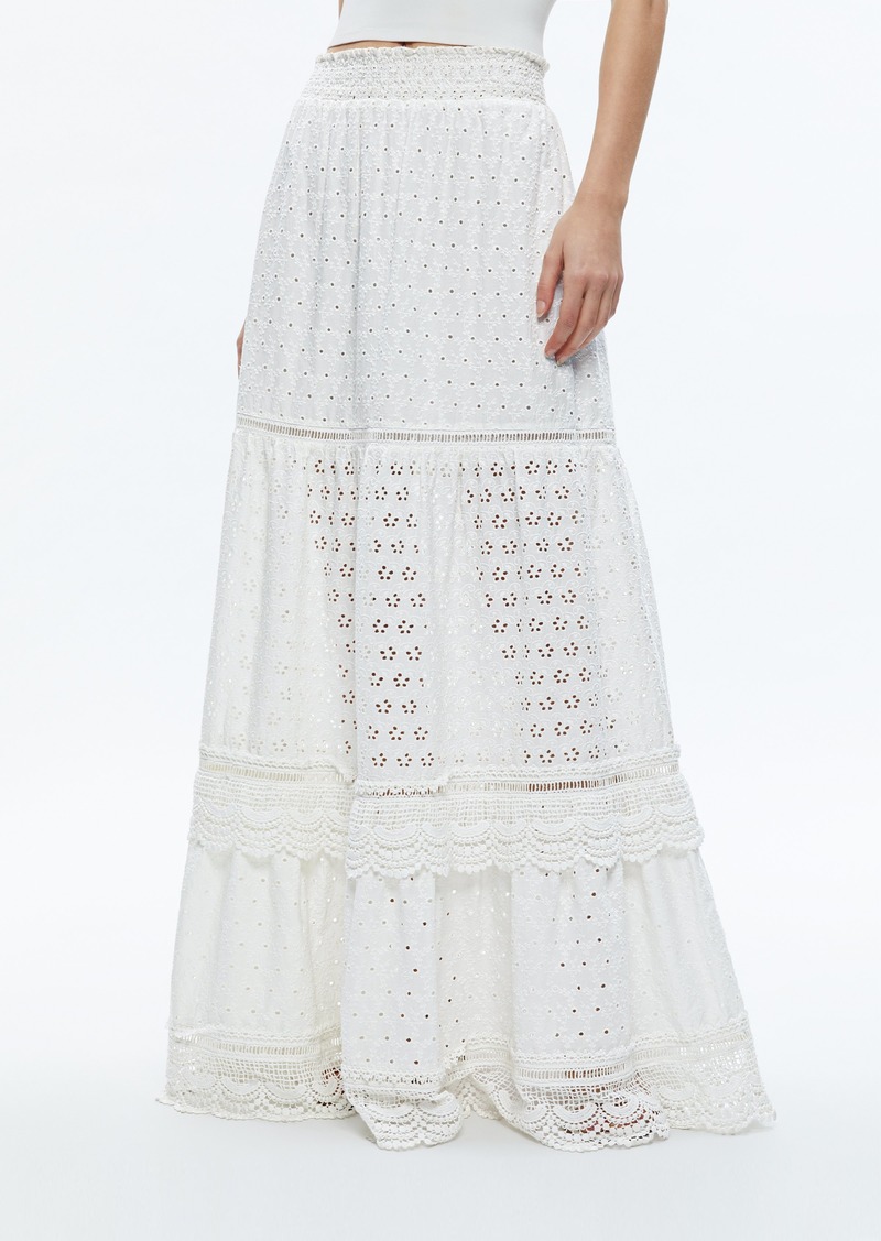 alice + olivia REISE PANELLED MAXI SKIRT