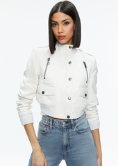 alice + olivia RIA VEGAN LEATHER MOTO JACKET