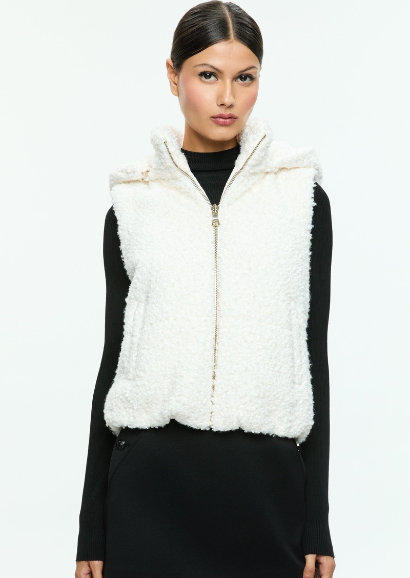 alice + olivia ROBENA TEDDY PUFFER VEST