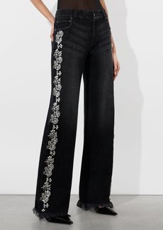 alice + olivia ROXIE EMBELLISHED JEAN