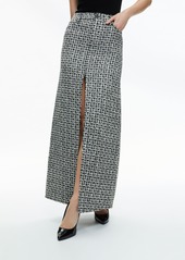 alice + olivia RYE TWEED MAXI SKIRT