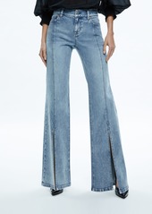 alice + olivia SEDONA LOW RISE CENTER FRONT SLITS FLARE JEAN