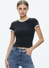 alice + olivia TESS RIBBED BABY TEE