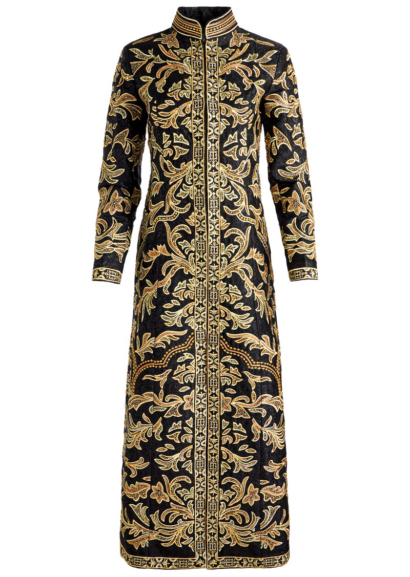 alice + olivia THOMAS EMBELLISHED MAXI COAT