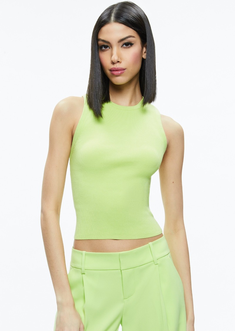 alice + olivia TONITA RIBBED TANK