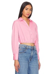 Alice + Olivia Trudy Cropped Pleated Top