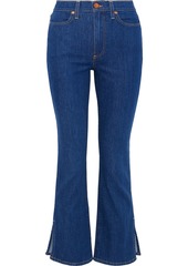Alice + Olivia Woman High-rise Bootcut Jeans Mid Denim