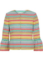 Alice + Olivia Woman Kidman Cotton-blend Jacquard Jacket Multicolor