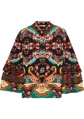 Alice + Olivia Woman Liberty Fluted Printed Crepe De Chine Blouse Multicolor