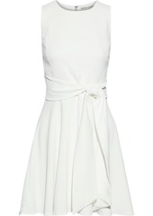 Alice + Olivia Woman Welsey Belted Cady Mini Dress White