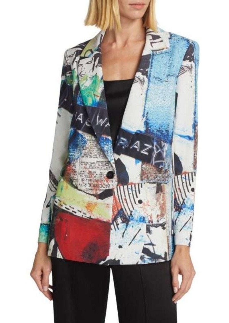 Alice + Olivia Basquiat Denny Graphic Blazer