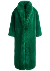 alice + olivia YETTA DROP SHOULDER FAUX FUR MAXI COAT