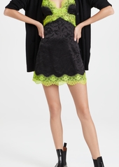 alice + olivia Zaira Empire Waist Lace Trim Dress