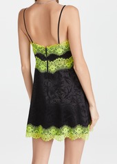 alice + olivia Zaira Empire Waist Lace Trim Dress