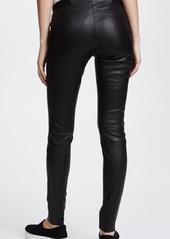 alice + olivia Zip Front Leather Leggings