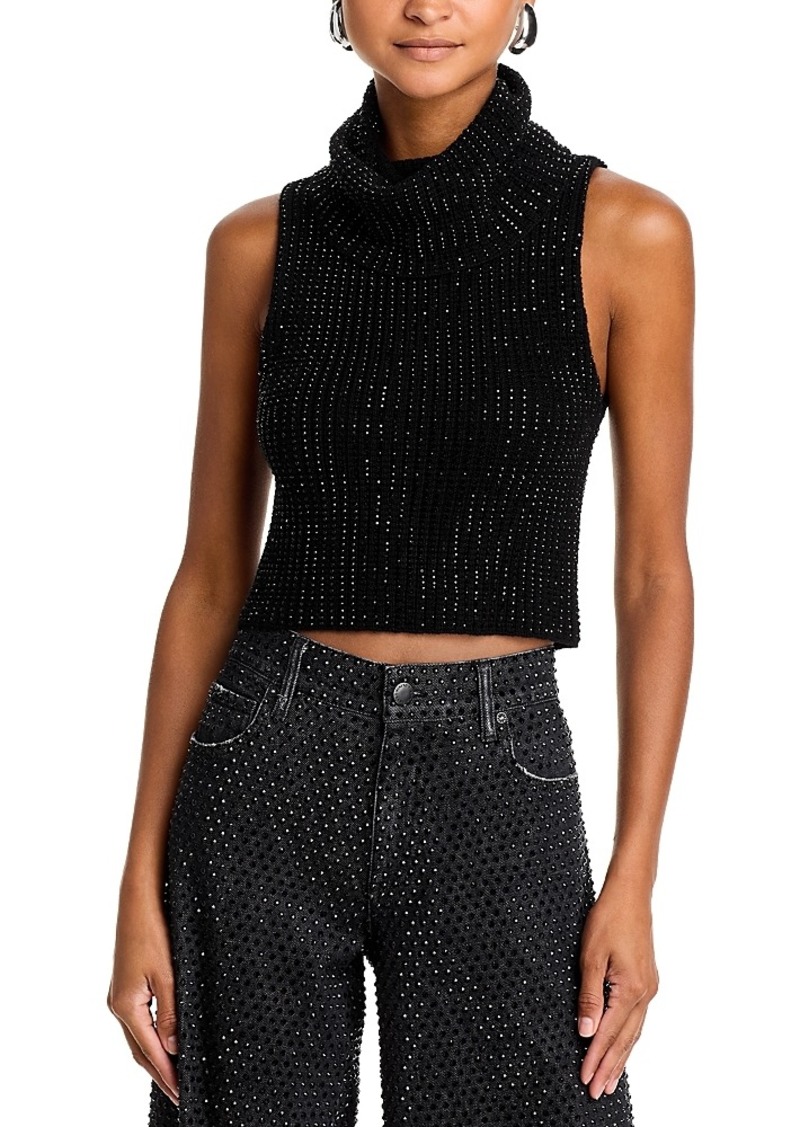 Alice + Olivia Alice and Olivia Alma Rhinestone Knit Shell