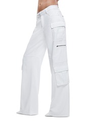 Alice + Olivia Alice and Olivia Cay Baggy Cargo Wide Leg Jeans in White