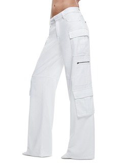 Alice + Olivia Alice and Olivia Cay Baggy Cargo Wide Leg Jeans in White