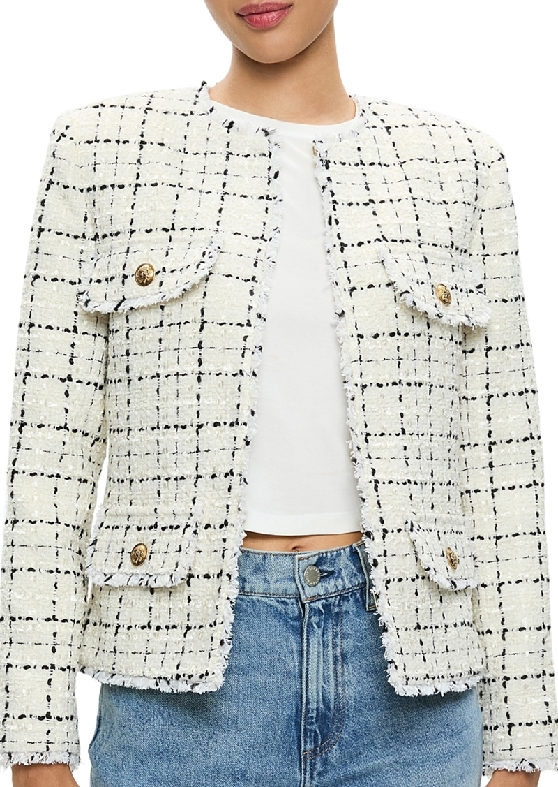 Alice + Olivia Alice and Olivia Dumont Tweed Boxy Jacket