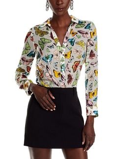 Alice + Olivia Alice and Olivia Eloise Butterfly Button Down Blouse