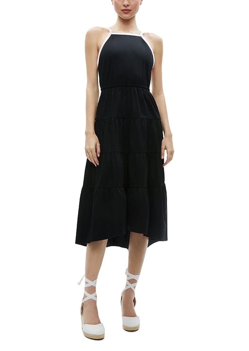 Alice + Olivia Alice and Olivia Hartley Gathered Midi Dress