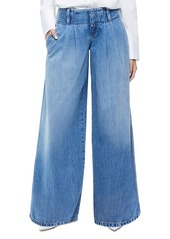 Alice + Olivia Alice and Olivia High Rise Wide Leg Jeans in Vint Blue