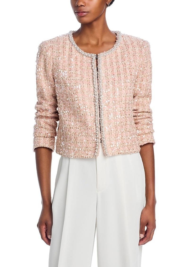 Alice + Olivia Alice and Olivia Kidman Embellished Boxy Jacket