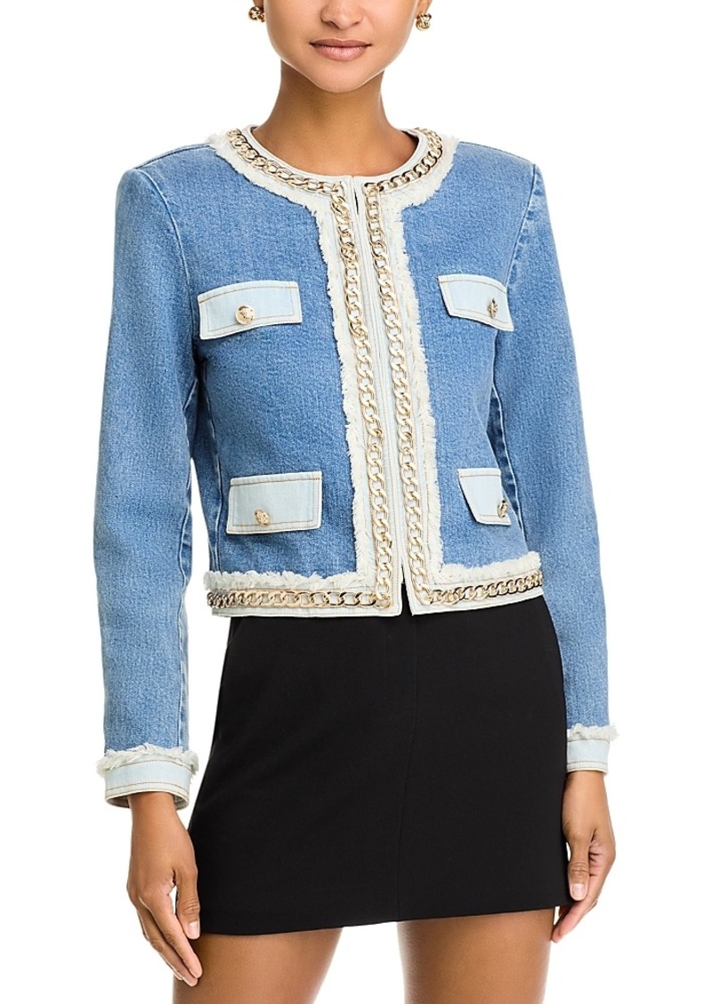 Alice + Olivia Alice and Olivia Landon Embellished Denim Jacket