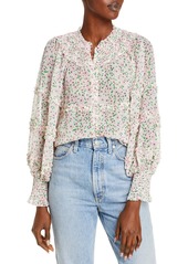 Alice + Olivia Alice and Olivia Margery Tiered Ruffle Button Front Blouse 