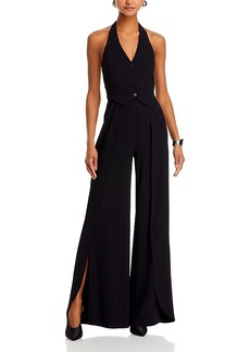 Alice + Olivia Alice and Olivia Robin Wide Leg Halter Jumpsuit