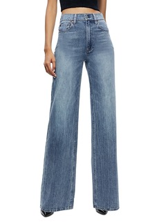 Alice + Olivia Alice and Olivia Weezy High Rise Flare Jeans in Sadie Light Vintage Blue