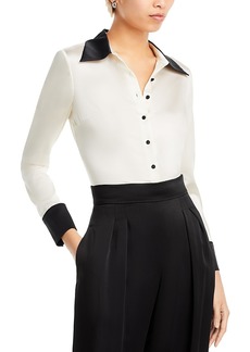 Alice + Olivia Alice and Olivia Willa Fitted Button Up Shirt