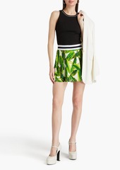 Alice + Olivia Alice Olivia - Blaise printed stretch-jersey mini skirt - Green - S