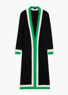 Alice + Olivia Alice Olivia - Bradford striped wool-blend cardigan - Black - XS