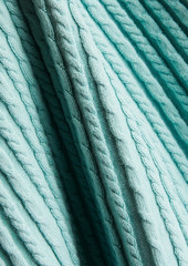 Alice + Olivia Alice Olivia - Breeze cable-knit cotton-blend mini skirt - Green - M