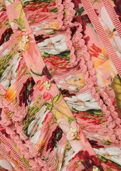 Alice + Olivia Alice Olivia - Brooke tiered floral-print crepon maxi dress - Pink - US 4