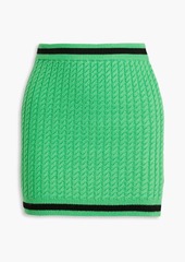 Alice + Olivia Alice Olivia - Cable-knit wool-blend mini skirt - Green - S