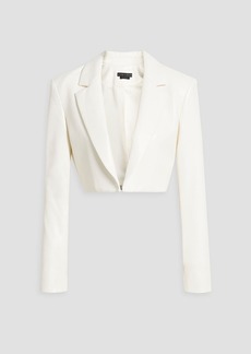Alice + Olivia Alice Olivia - Cropped faux leather blazer - White - US 8