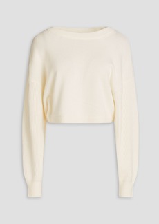 Alice + Olivia Alice Olivia - Cropped wool-blend sweater - White - XS